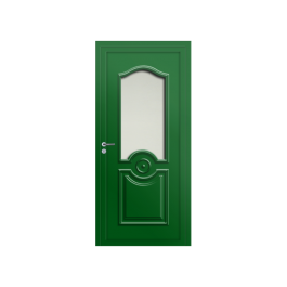 Porte d’entrée PVC couleur Carissa vitrée - Vert herbe (RAL6010)