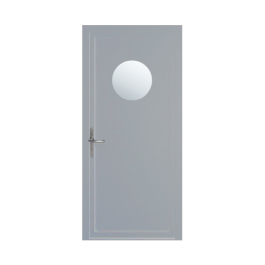 Porte d’entrée PVC couleur 76 vitrée - gris clair