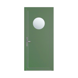 Porte d’entrée PVC couleur 76 vitrée - vert