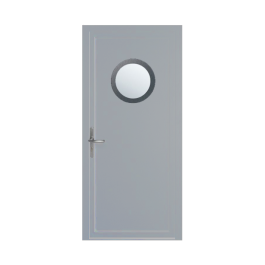 Porte d’entrée PVC couleur 415 vitrée - gris clair