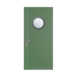 Porte d’entrée PVC couleur 415 vitrée -vert