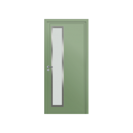 Porte d’entrée PVC couleur 767 vitrée - Vert pale (RAL6021)