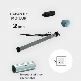 Axe motorisé 20 Nm radio-commandé ZF 54 mm longueur 250 cm, recoupable