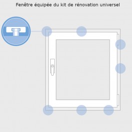 Kit rénovation universel pour mécanisme de fenêtre PVC à OF ou OB