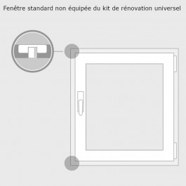 Kit rénovation universel pour mécanisme de fenêtre PVC à OF ou OB