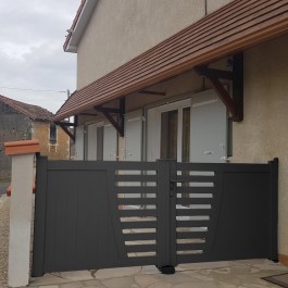 Portail battant aluminium anthracite BRON