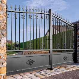 Portail battant aluminium anthracite MONR