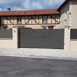 Portail battant aluminium anthracite HAVA