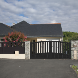 Portail battant aluminium anthracite MONT