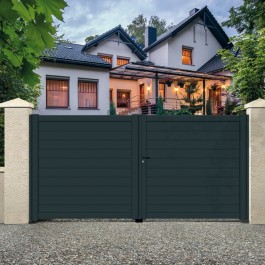 Portail battant aluminium anthracite SUMA