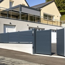 Portail battant aluminium anthracite NASH