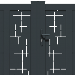 Portail battant aluminium sur-mesure FUSA (zoom poignée)