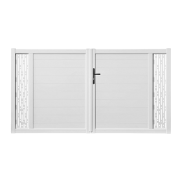 Portail battant PVC standard ARLES blanc RECTANGLE