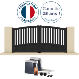 Portail battant électrique aluminium anthracite MONT