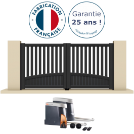 Portail battant électrique aluminium anthracite HARL