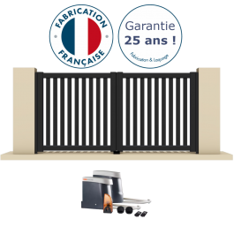 Portail battant électrique aluminium anthracite JORD