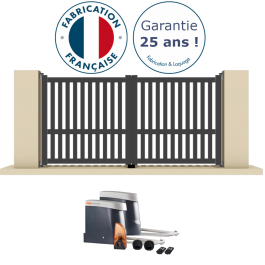 Portail battant électrique aluminium anthracite ALFA