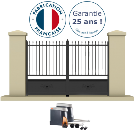 Portail battant électrique aluminium anthracite AMBO