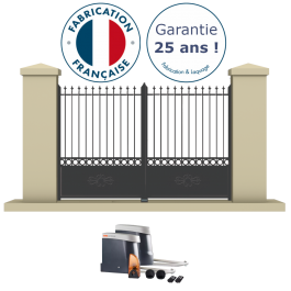 Portail battant électrique aluminium anthracite CHINO