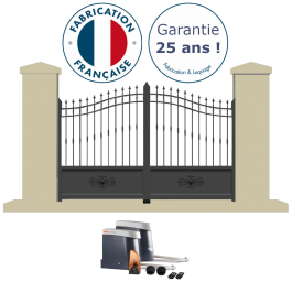 Portail battant électrique aluminium anthracite BRISS