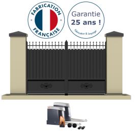 Portail battant électrique aluminium anthracite VILLA